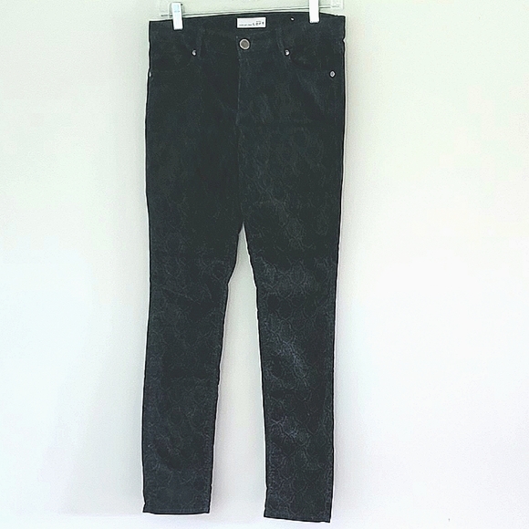 Ann Taylor LOFT Modern Skinny Floral Velvet Pants Size 26 - Picture 4 of 11